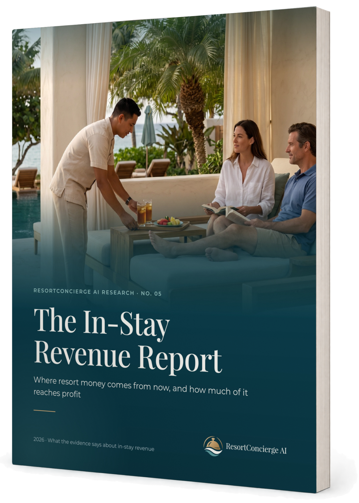 Copia impresa de El informe de ingresos durante la estancia, ResortConcierge AI Research N.º 05